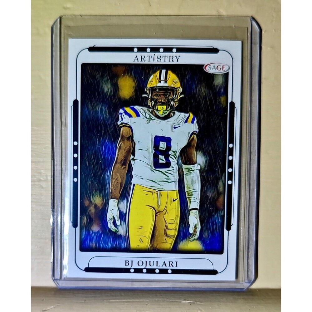 BJ Ojulari 2023 SAGE NFL Artistry Football #13 Card